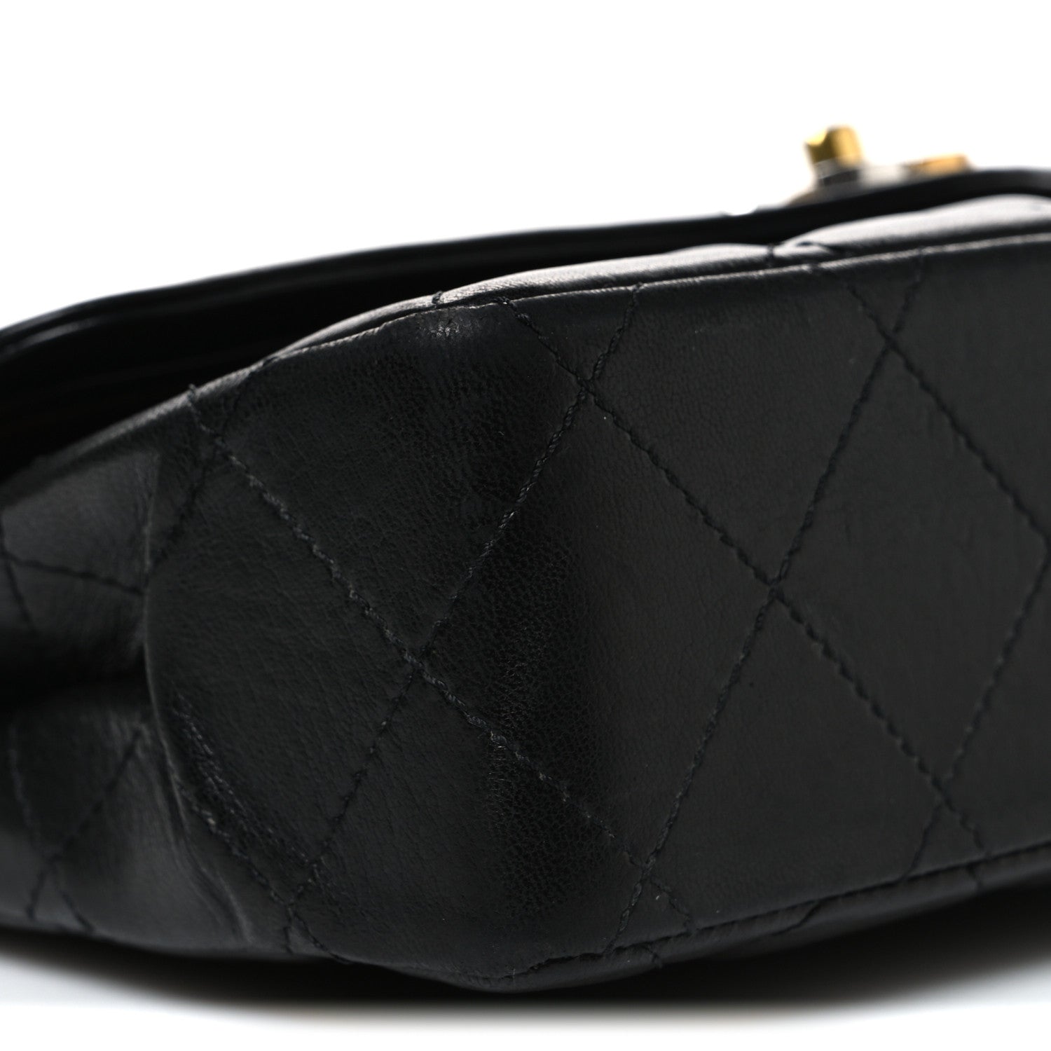 Lambskin Medium Double Flap Black