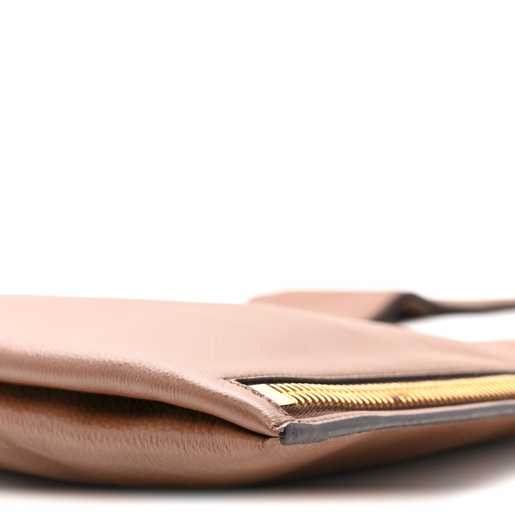 Ramskin Large Alix Padlock Zip Shoulder Bag Brown