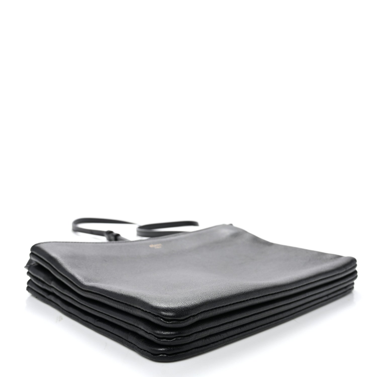 Lambskin Small Trio Crossbody Bag Black