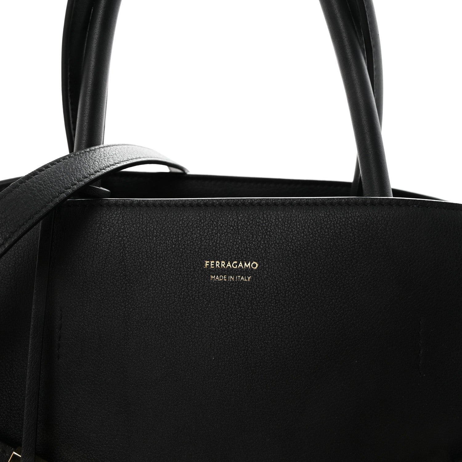Calfskin Medium Hug Bag Black