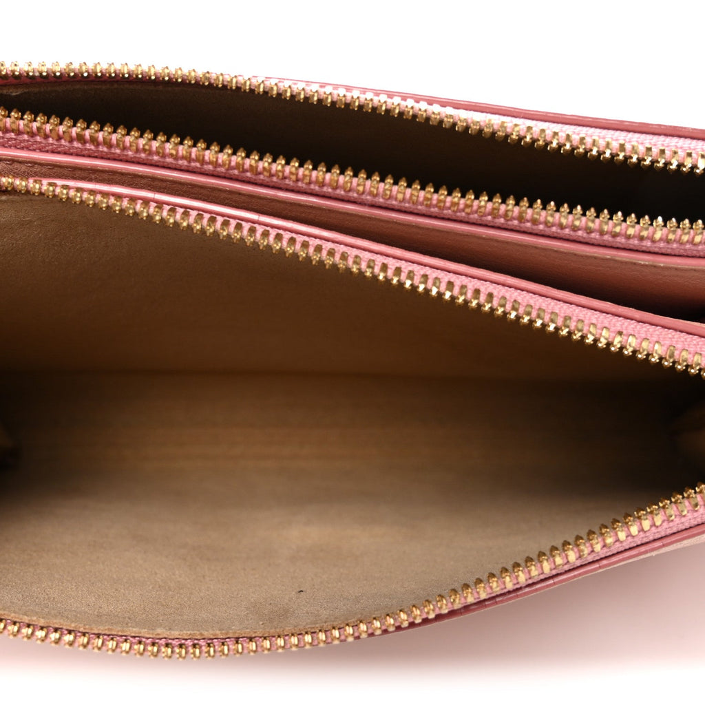 Calfskin Ottomar Monogram Small Crossbody Zip Messenger Pouch Pink Blush
