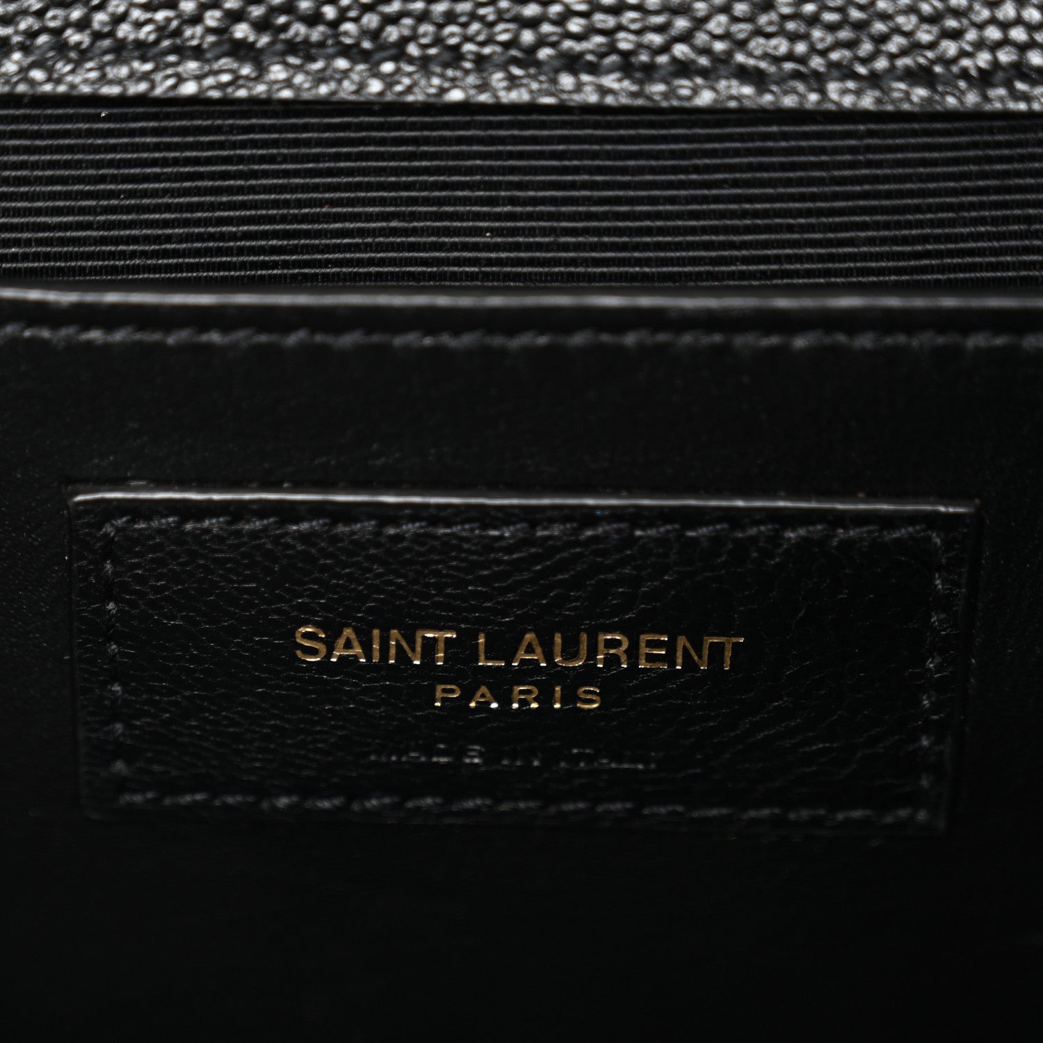 Grain De Poudre Textured Mixed Matelasse Triquilt Medium Monogram Satchel Black Black