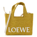 X PAULA'S IBIZA Raffia Font Tote Ochre