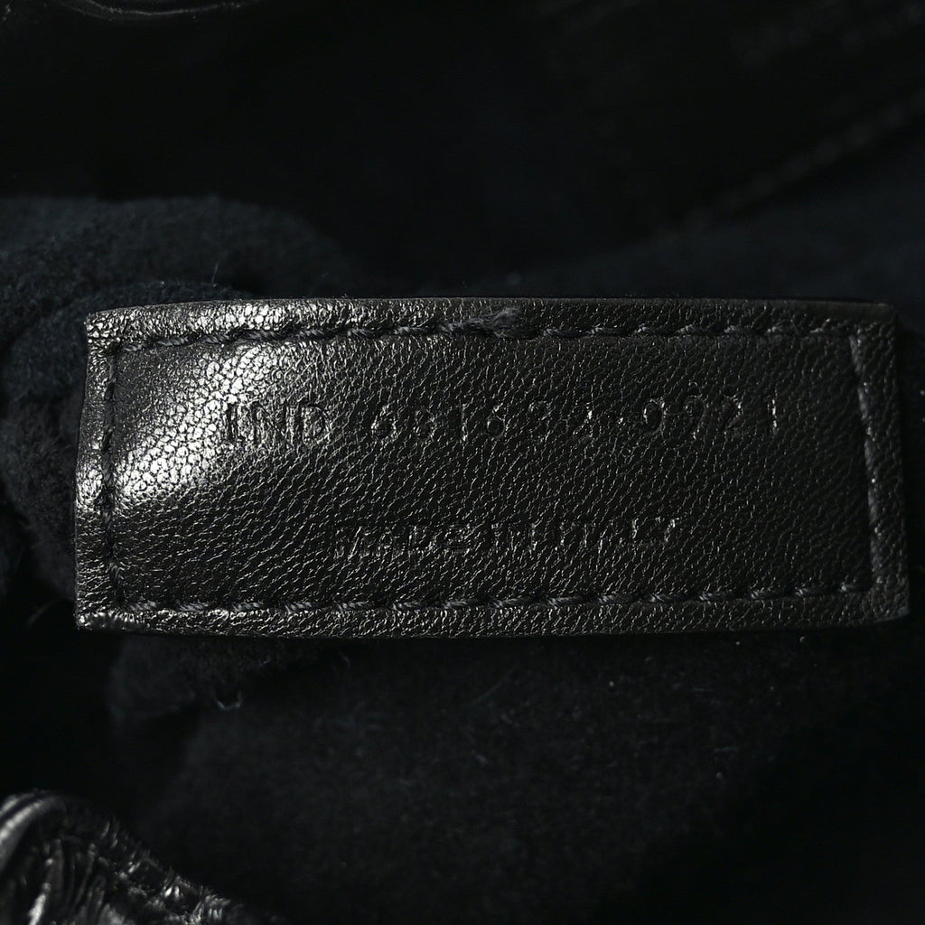 Calfskin Pac Ruched Hobo Black