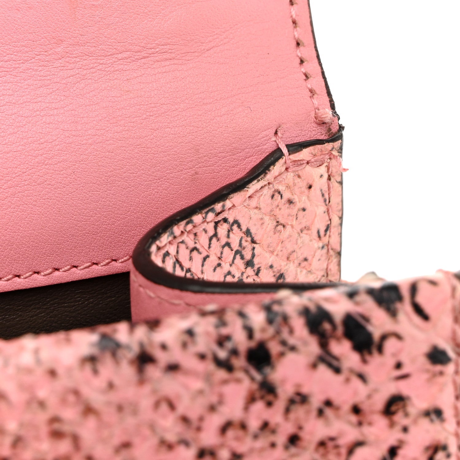 Snakeskin Enamel Mini Dionysus Shoulder Bag Pastel Pink