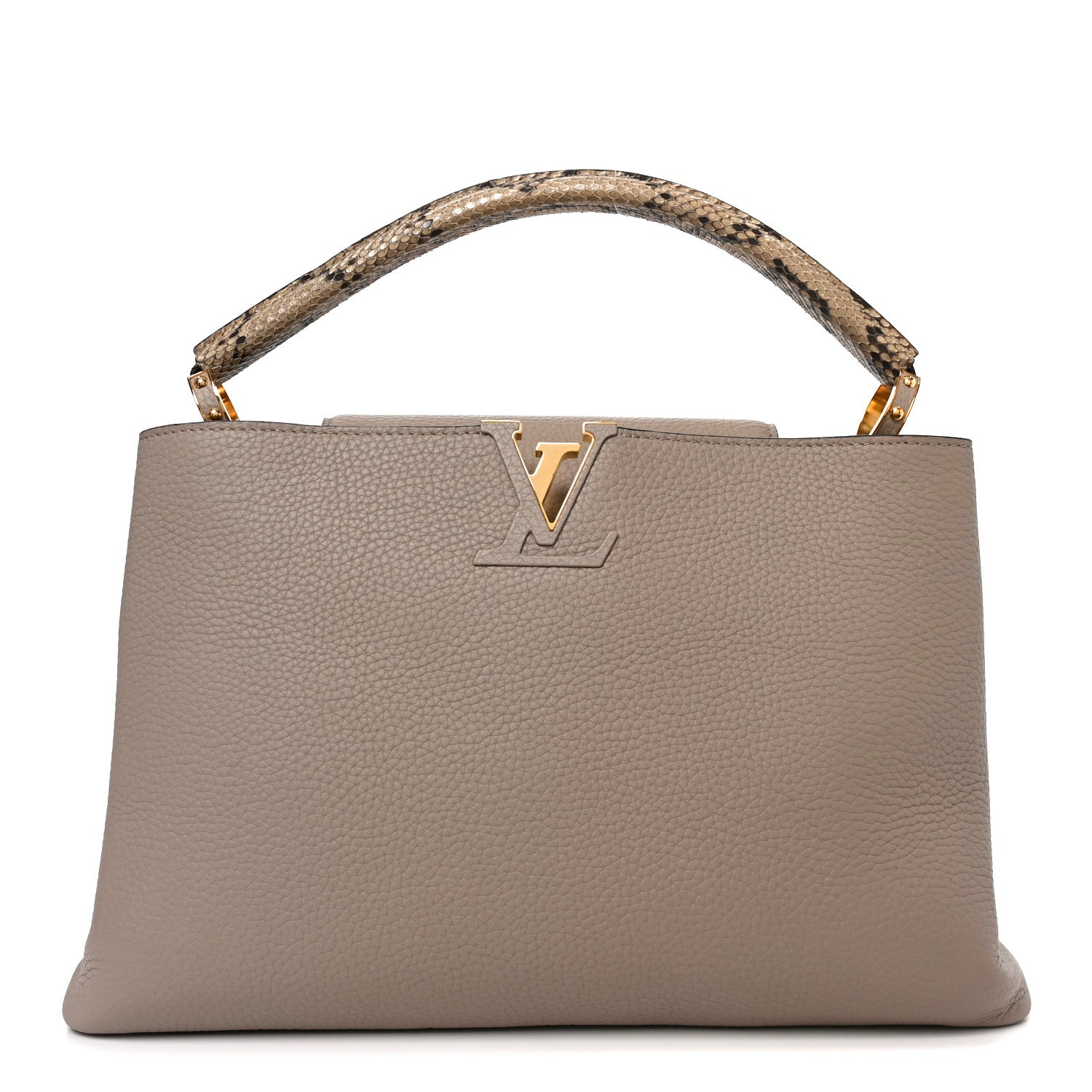 Taurillon Snakeskin Capucines Galet