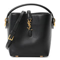 Shiny Calfskin Le 37 Mini Bucket Bag Black