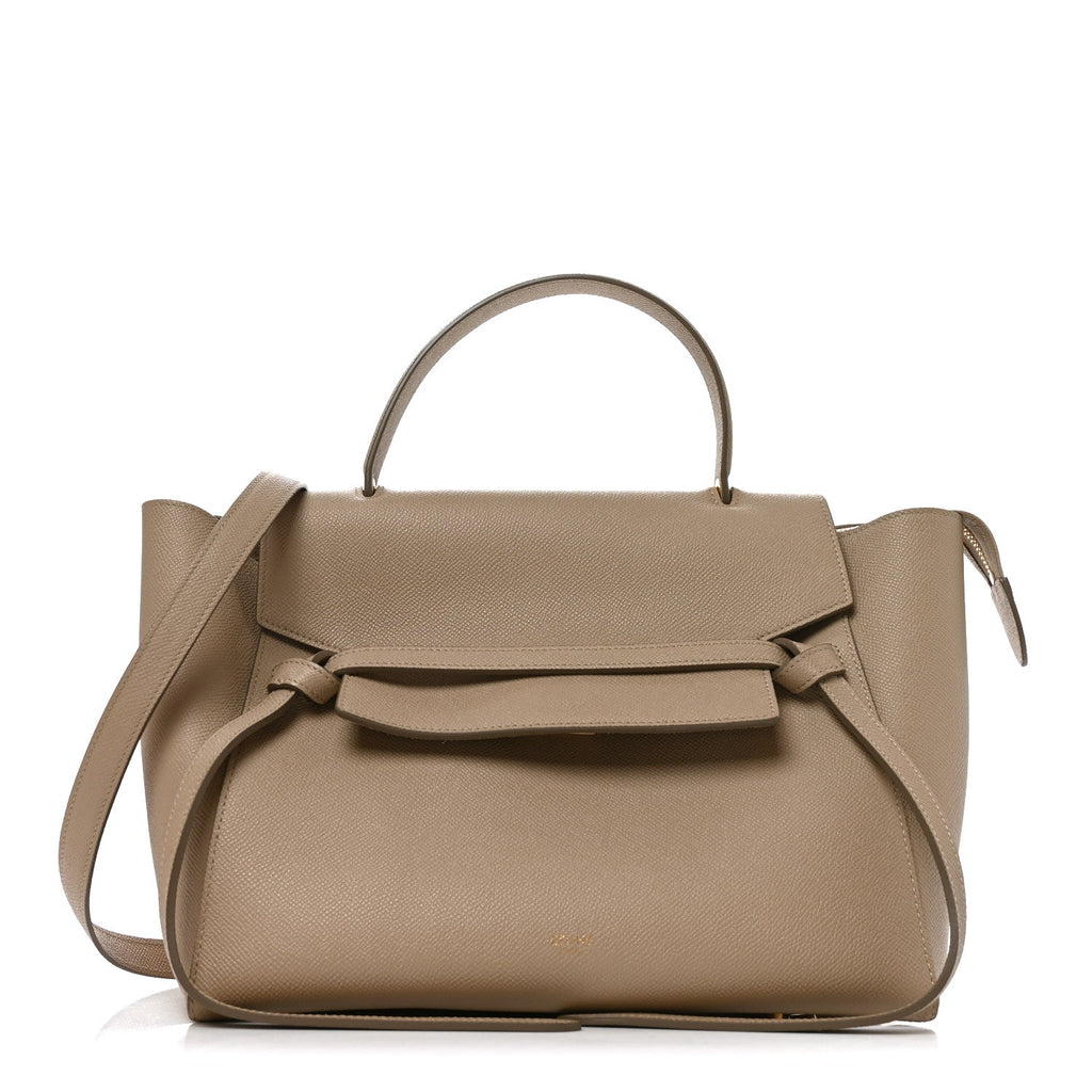 Grained Calfskin Nano Belt Bag Light Taupe