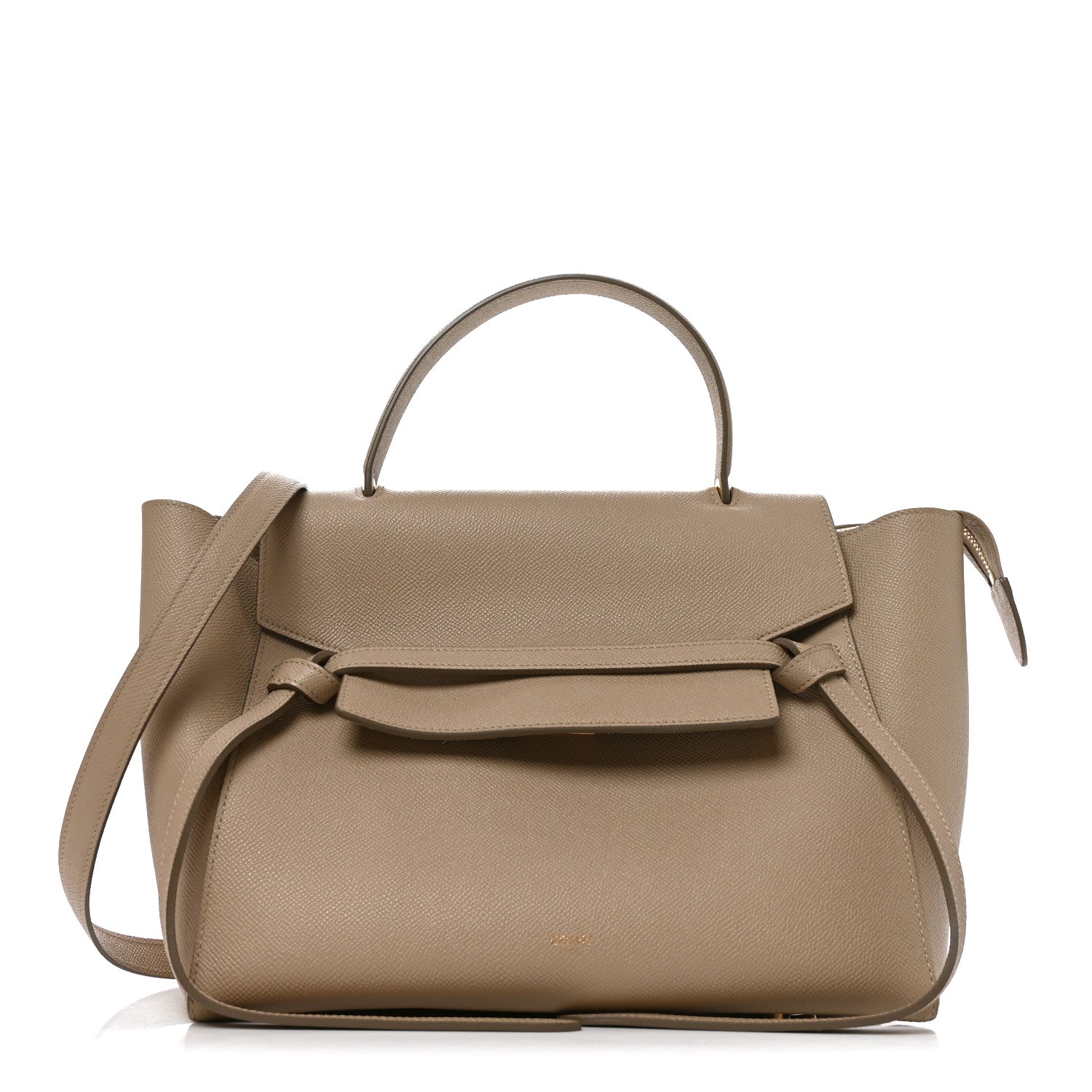 Grained Calfskin Nano Belt Bag Light Taupe
