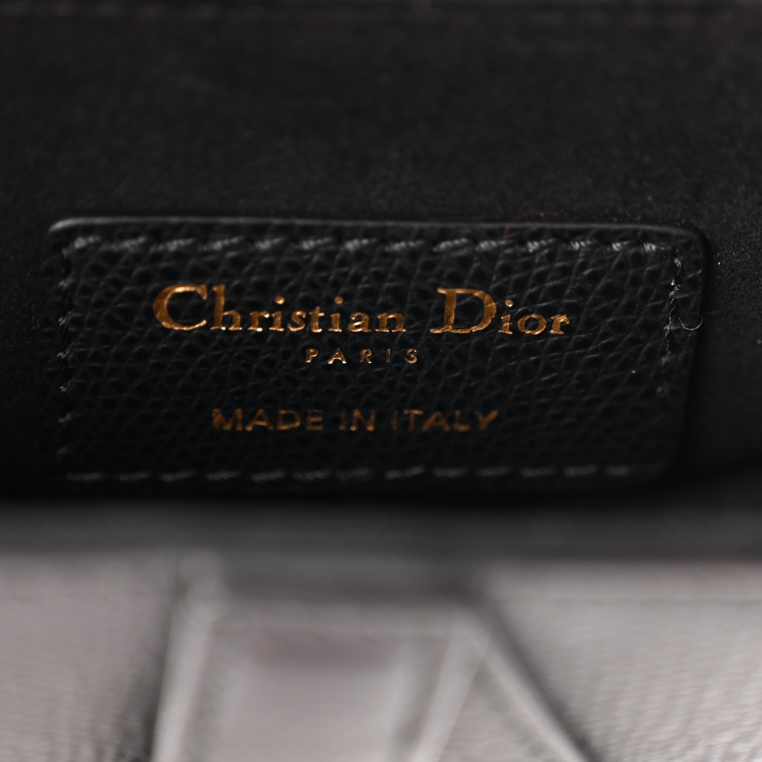 Grained Calfskin Mini Saddle Bag Black