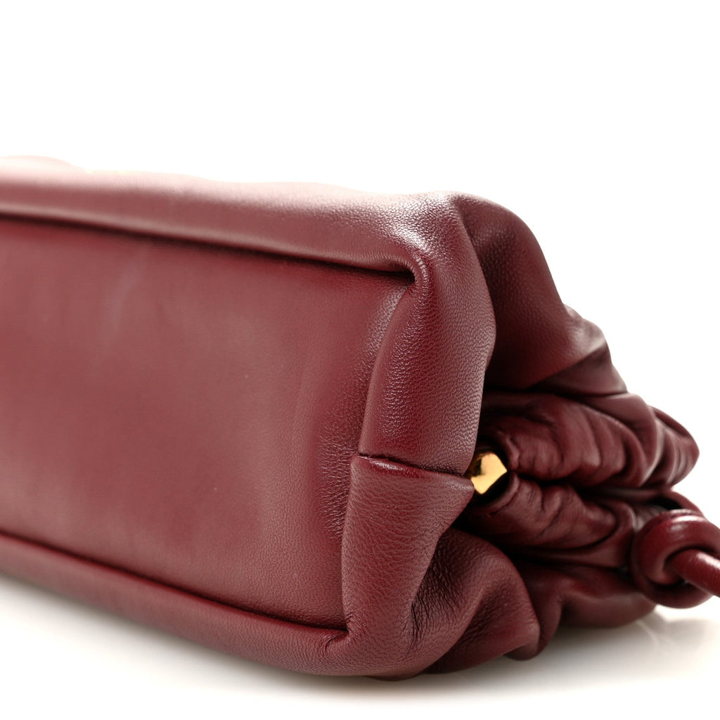 Lambskin Mini Cloud Clutch Pomegranate