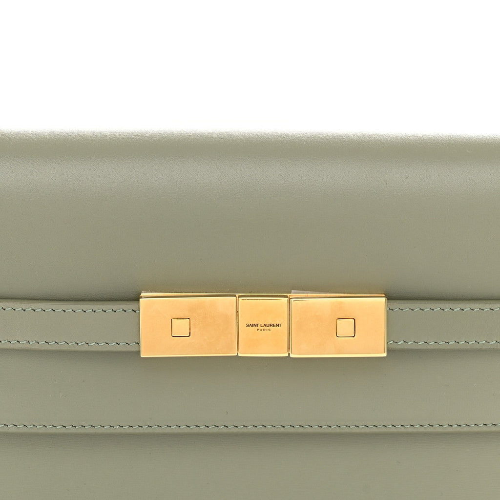 Smooth Calfskin Small Manhattan Shoulder Bag Light Green