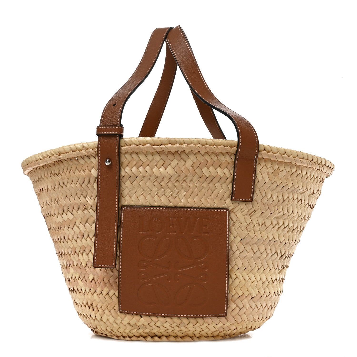 Raffia Small Basket Tote Bag Natural Tan