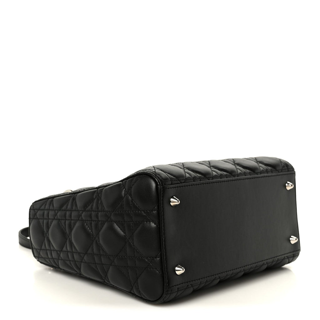 Lambskin Cannage Medium Lady Dior Black