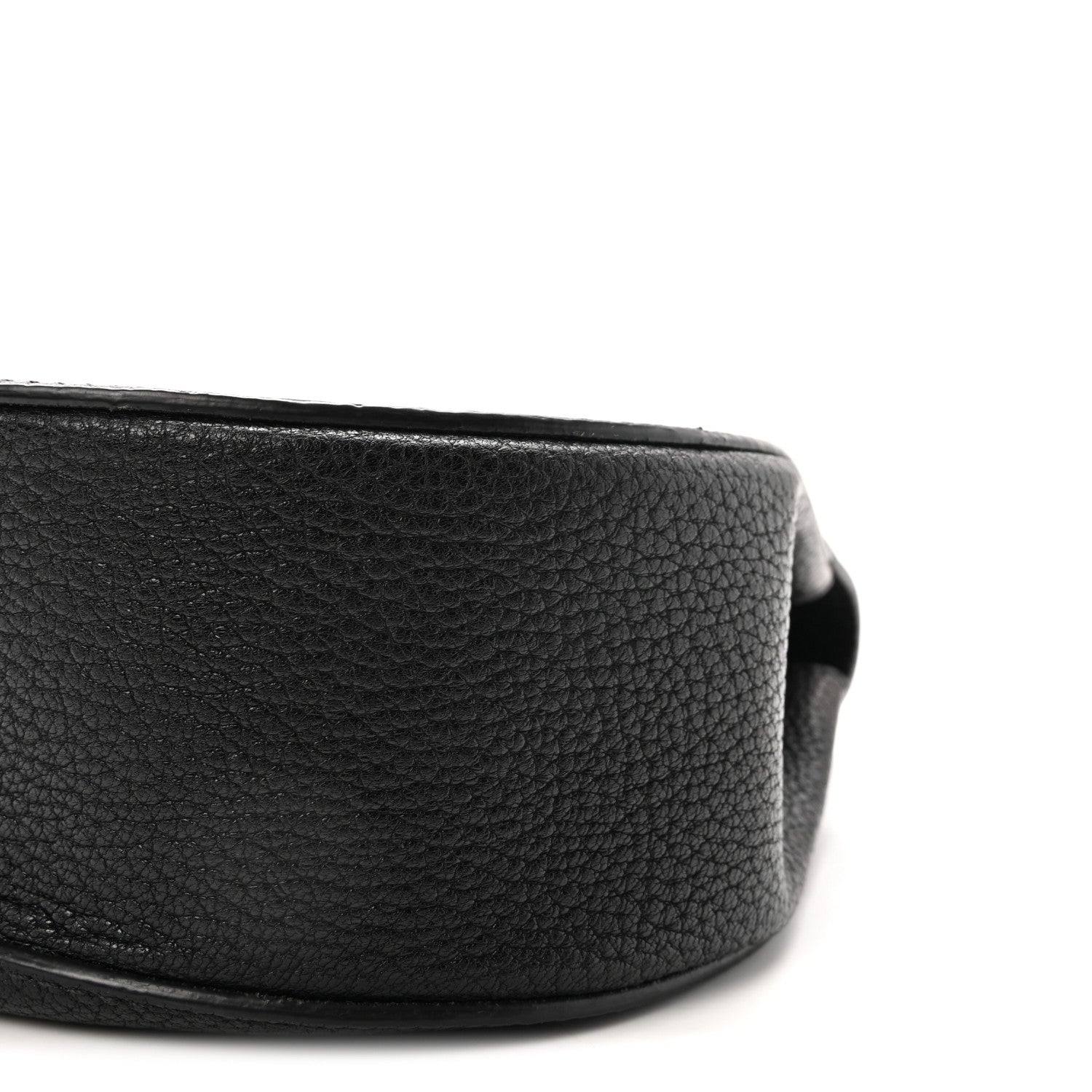 Grained Lambskin Drew Shoulder Bag Black