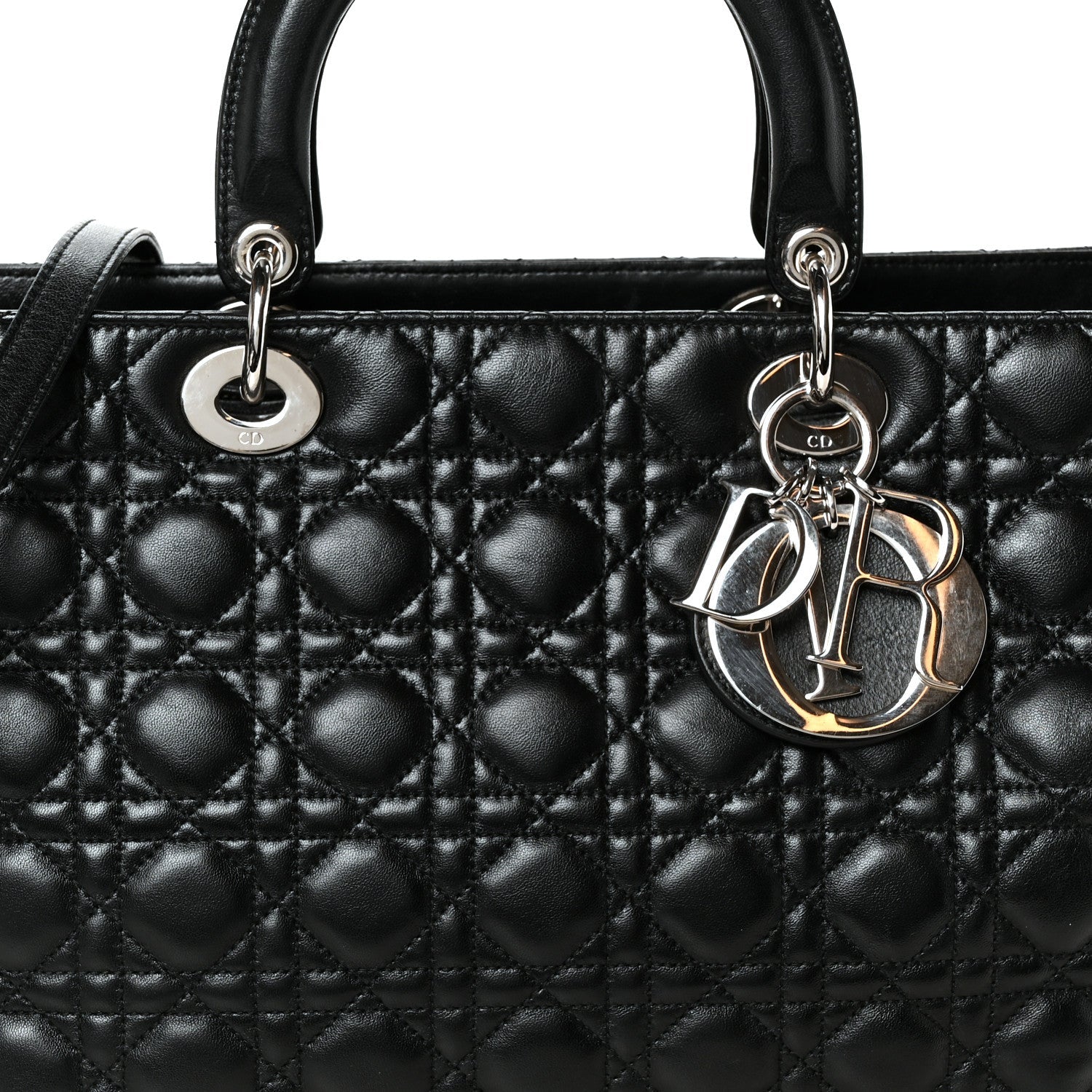 Lambskin Cannage XL Lady Dior Black