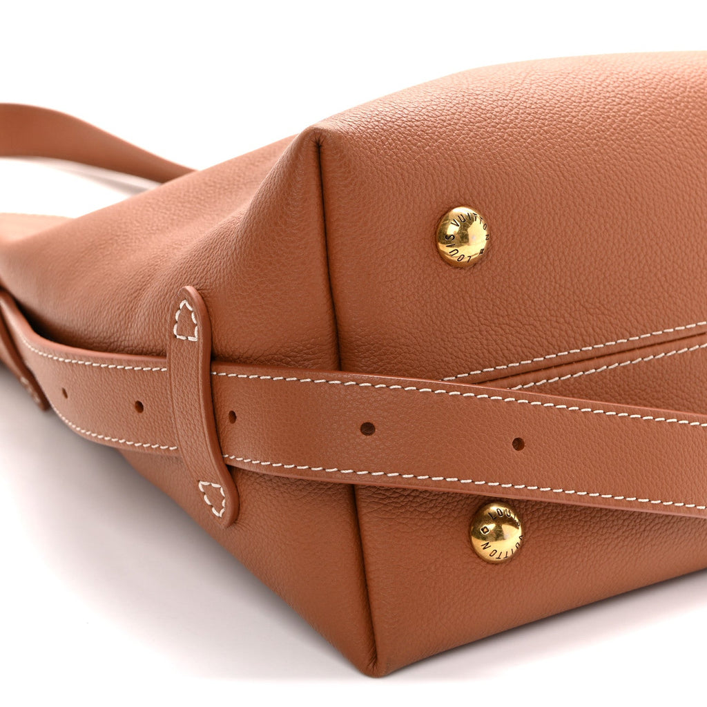 Grained Calfskin Low Key Hobo PM Cognac