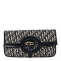 Oblique Fold Over Clutch Blue