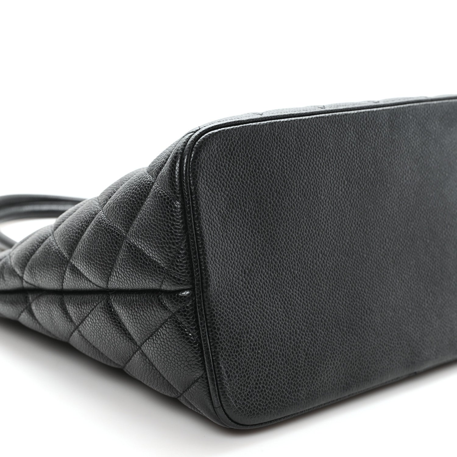Caviar Quilted Medallion Tote Black