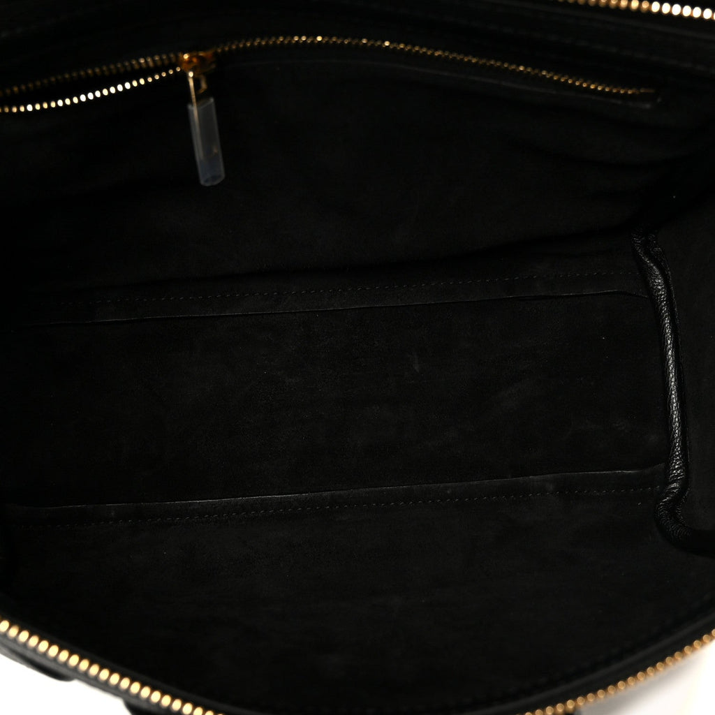 Grained Calfskin Little New Luggage Black