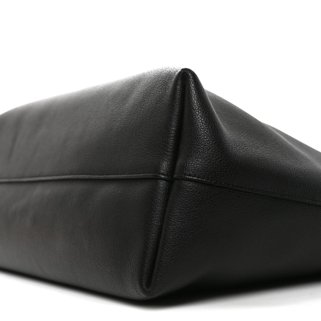 Calfskin Large Shopping Tote Black
