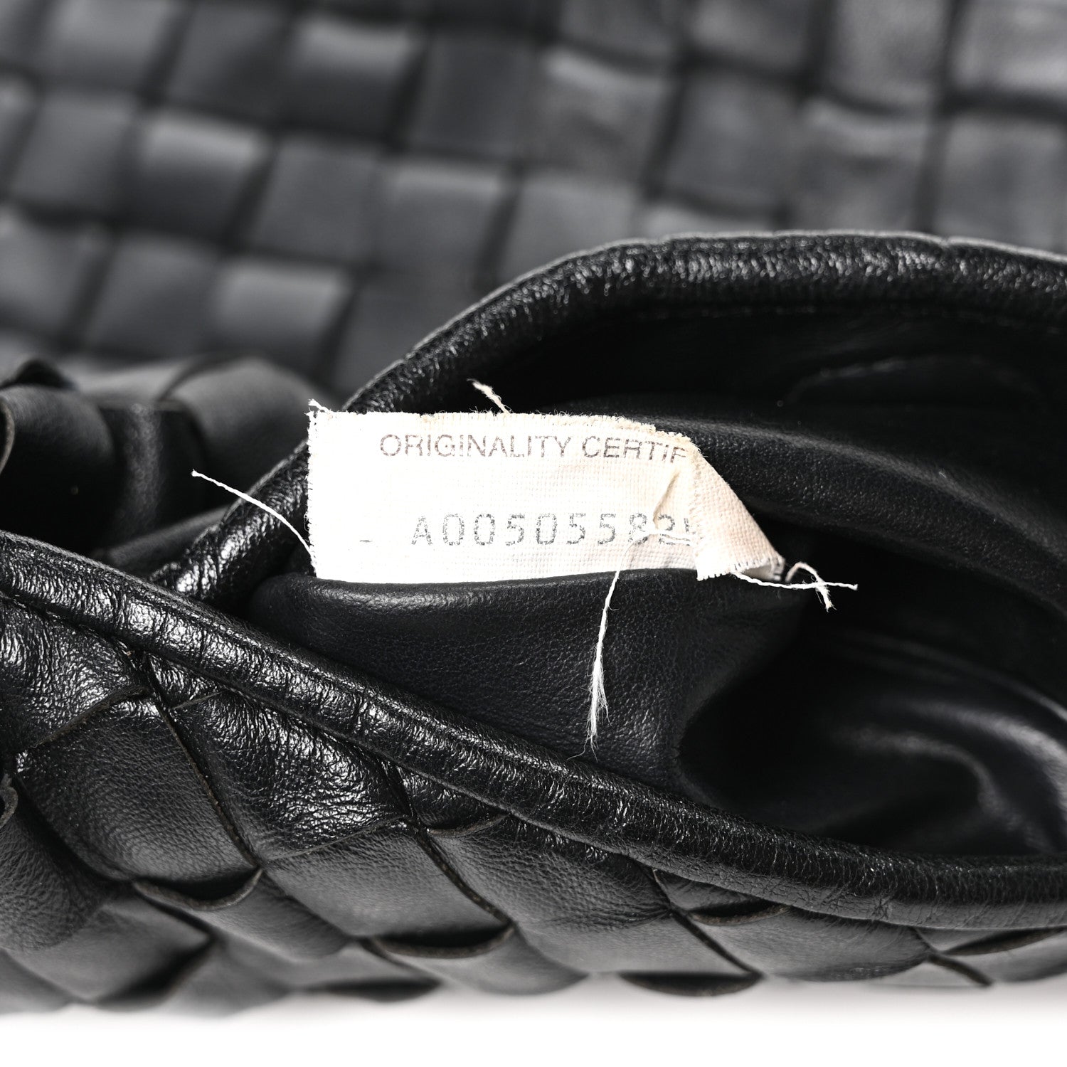 Calfskin Intrecciato Small Hop Black
