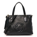 Cellarius Calfskin Small Soho Top Handle Satchel Black