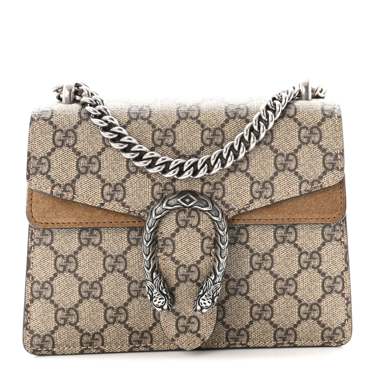 GG Supreme Monogram Mini Dionysus Shoulder Bag Taupe
