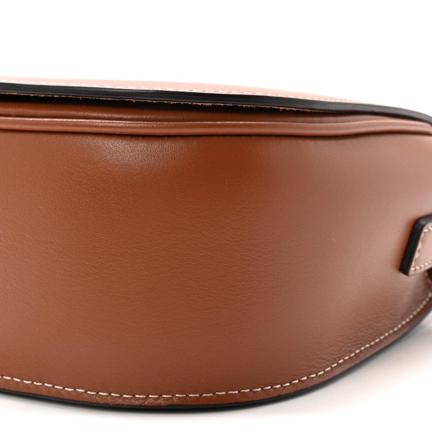 Smooth Calfskin Cuir Triomphe Embroidered Folco Crossbody Bag Tan