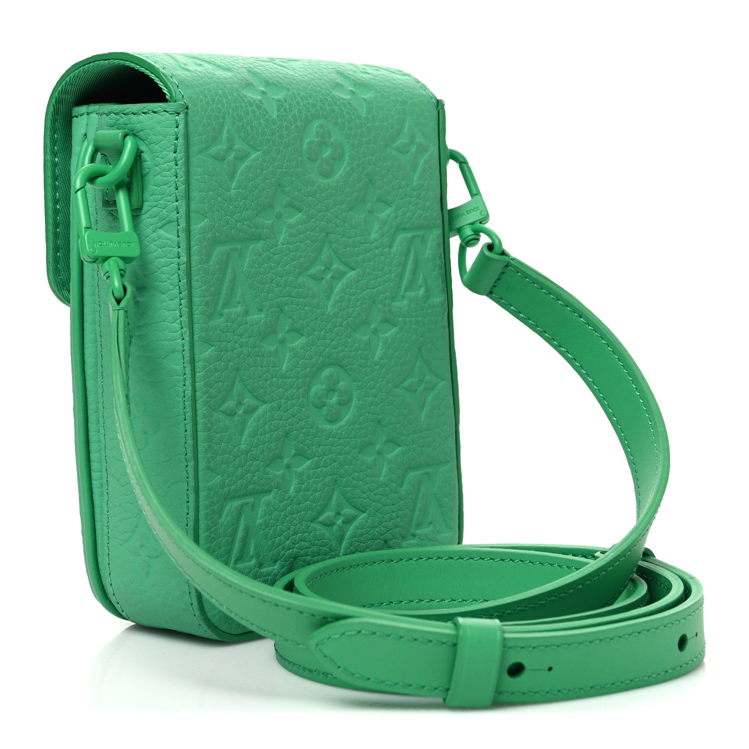 Taurillon Monogram S Lock Wearable Wallet Minty Green