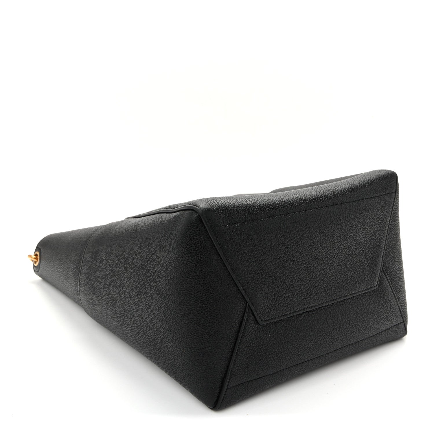 Soft Grained Calfskin Sangle Bucket Bag Black