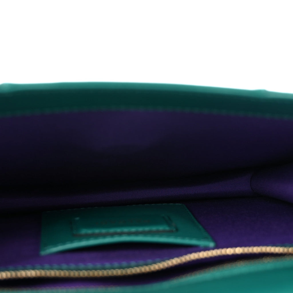 Calfskin Serpenti Forever Snake Strap Crossbody Bag Emerald Green