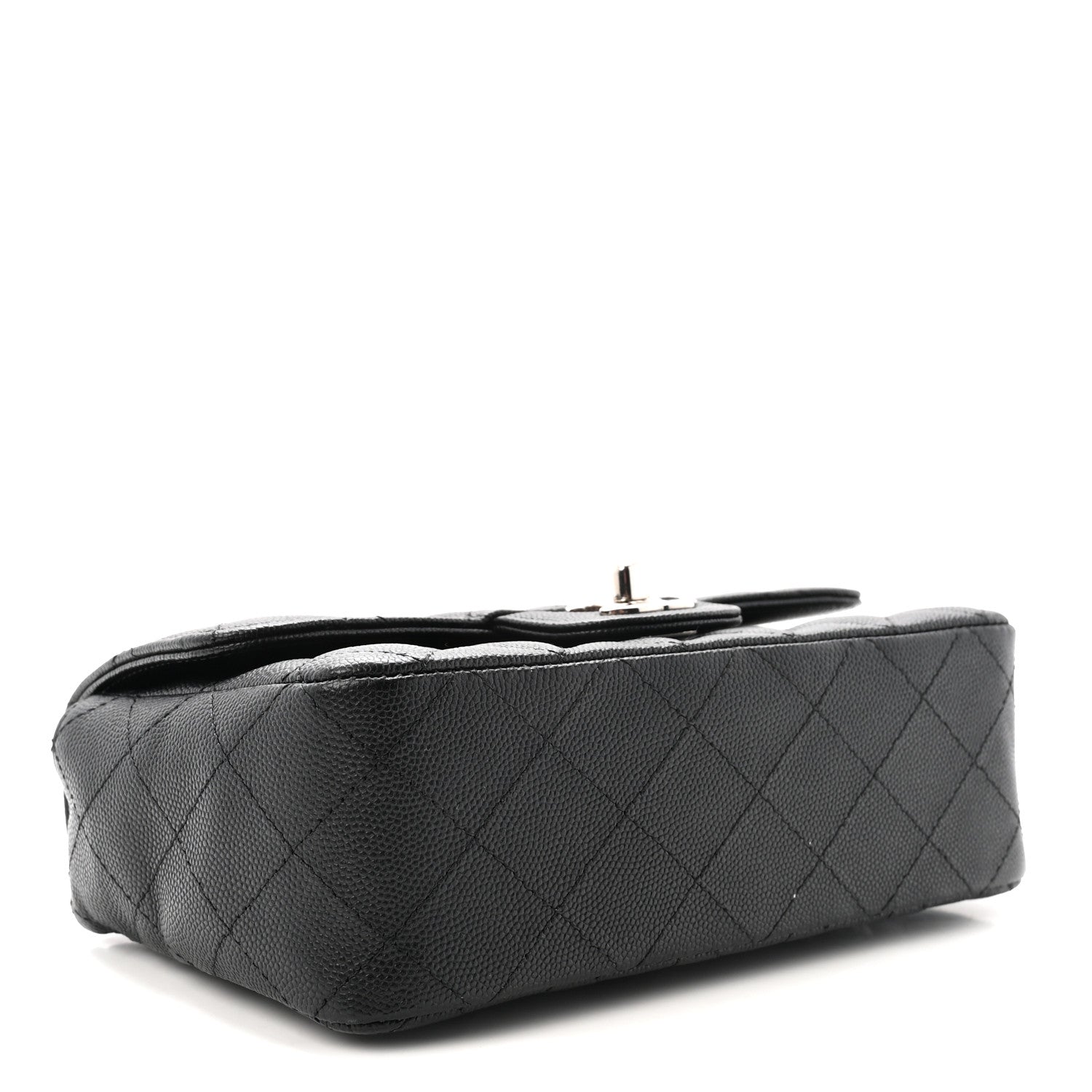Caviar Quilted Mini Rectangular Flap Black