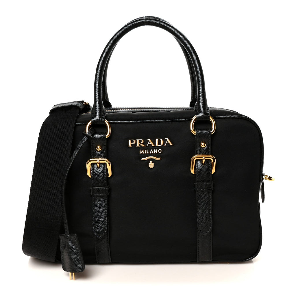 Tessuto Nylon Saffiano Bauletto Black