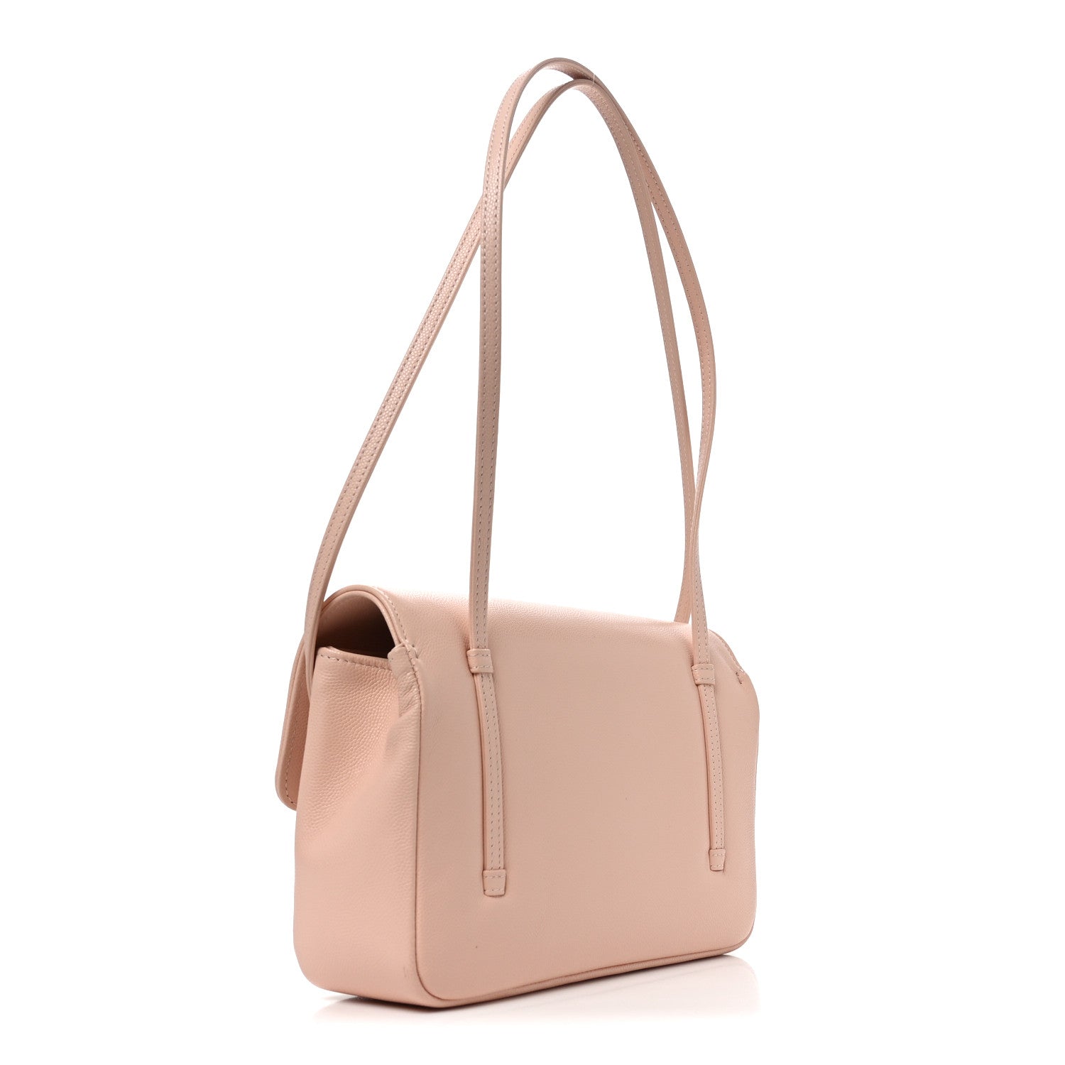 Shiny Caviar Preppy Coco Small Flap Light Pink