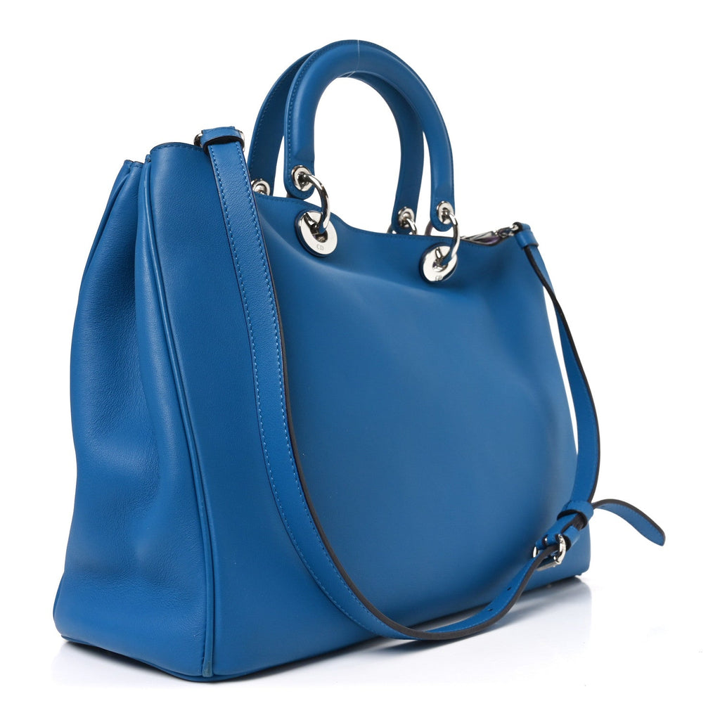 Smooth Calfskin Large Diorissimo Tote Blue