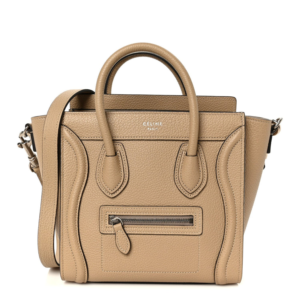 Drummed Calfskin Nano Luggage Dune