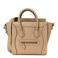 Drummed Calfskin Nano Luggage Dune