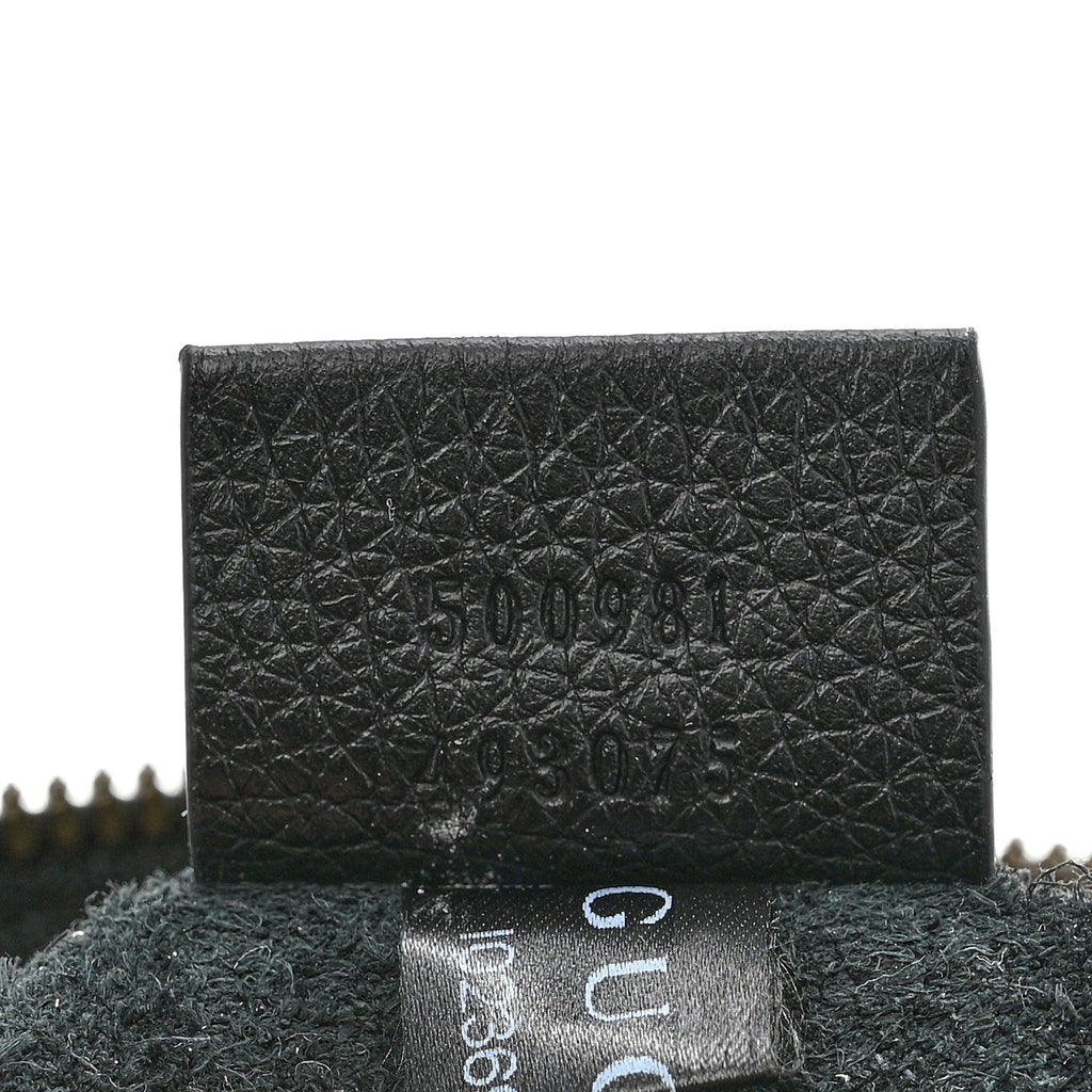 Pebbled Calfskin Medium Logo Portfolio Clutch Black