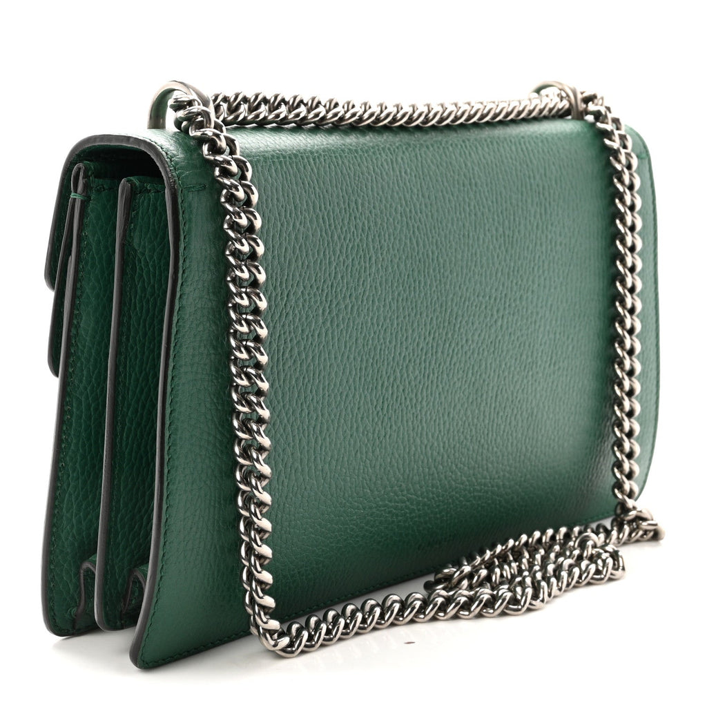 Pebbled Calfskin Small Dionysus Shoulder Bag Emerald