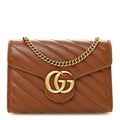 Azalea Calfskin Matelasse Diagonal GG Marmont Chain Wallet Cuir