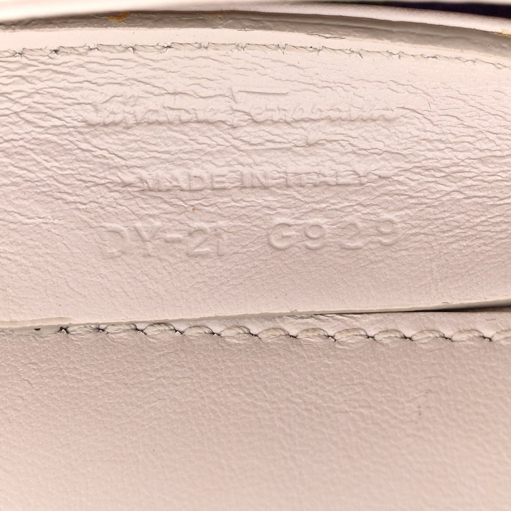 Canvas Calfskin Thalia Crossbody Bag White Multicolor