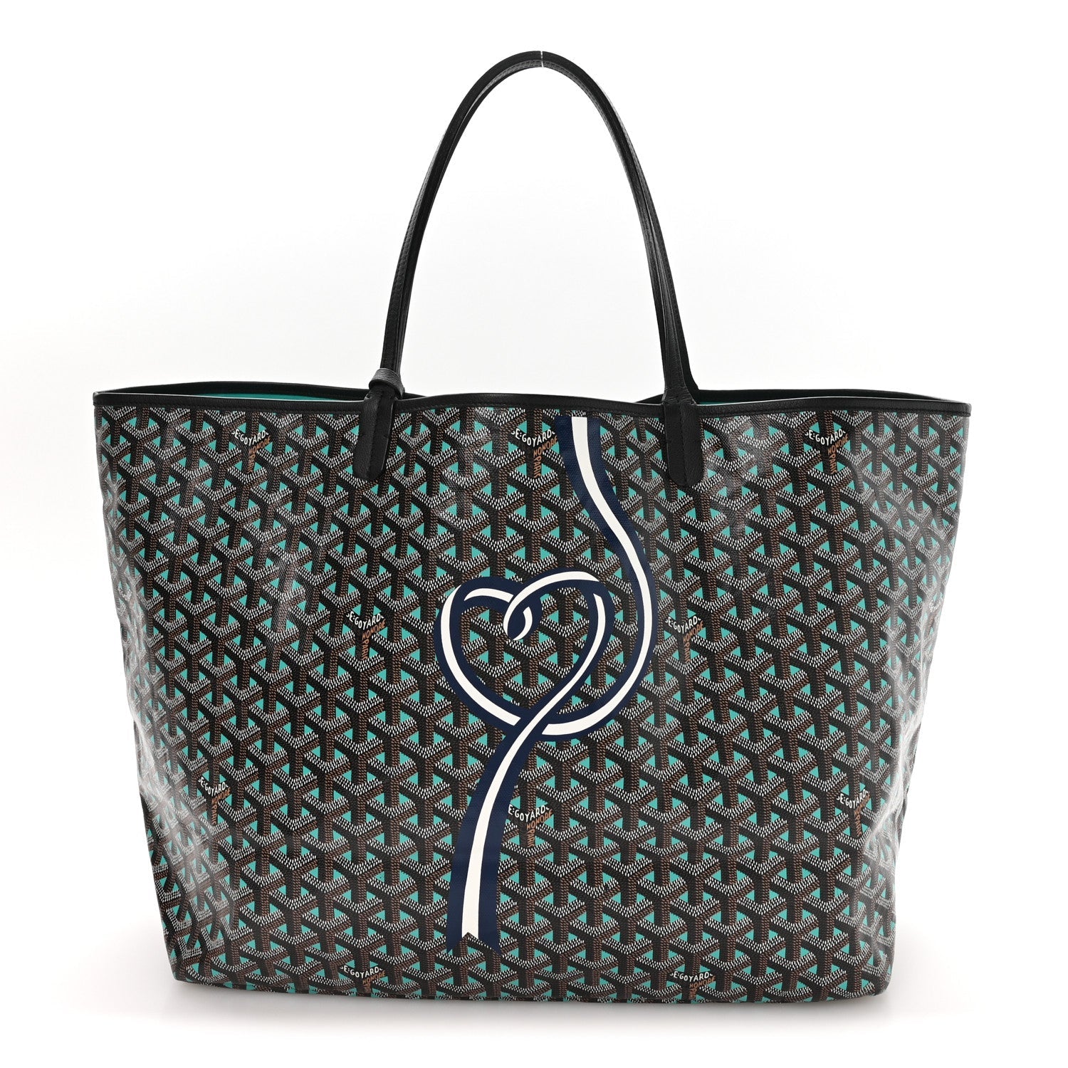Goyardine Sunflower Reversible Saint Louis Claire Voie GM Black Opaline