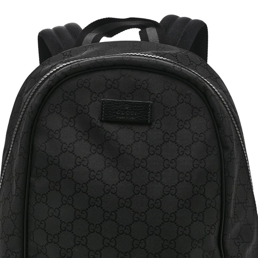 Nylon Monogram Slim Backpack Black