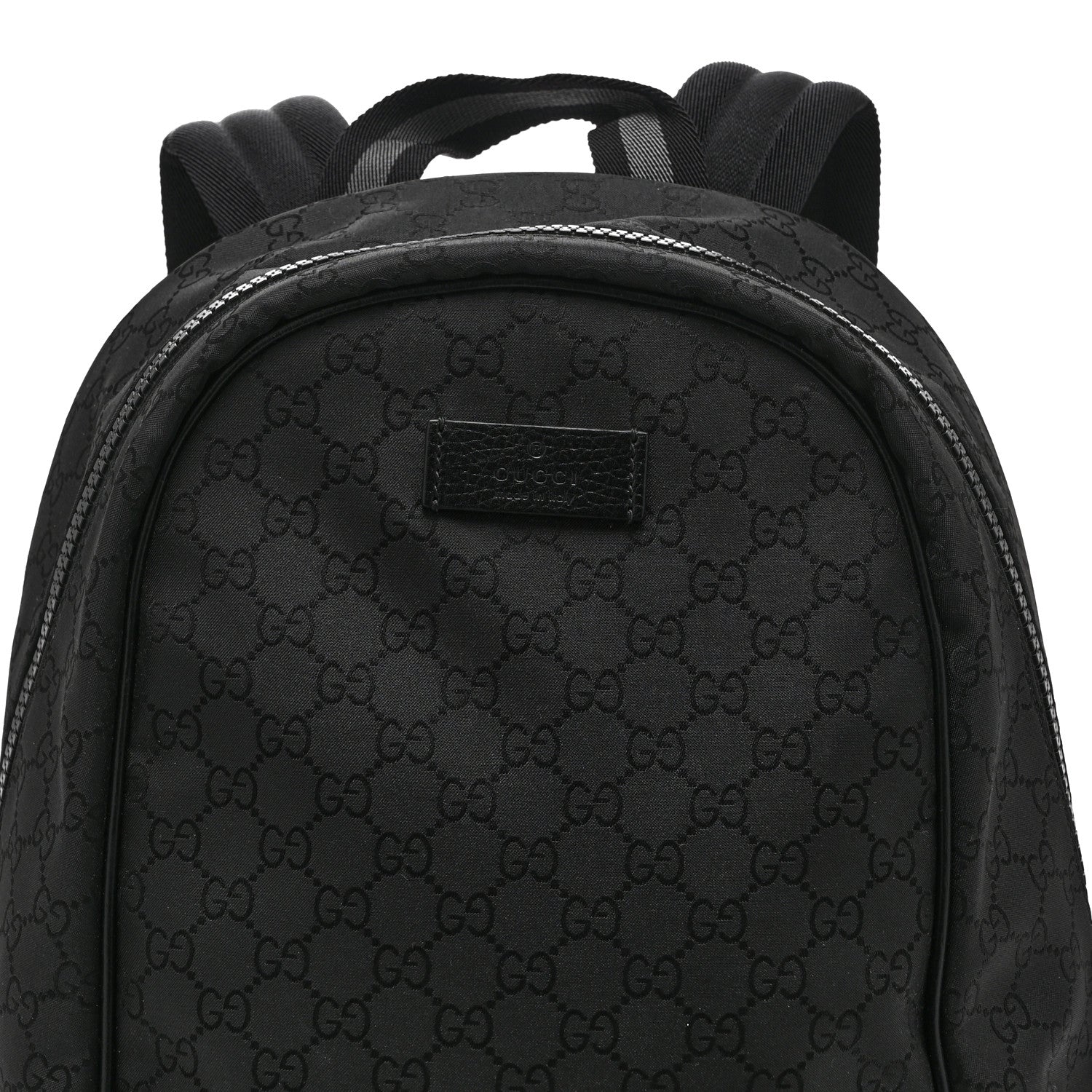 Nylon Monogram Slim Backpack Black