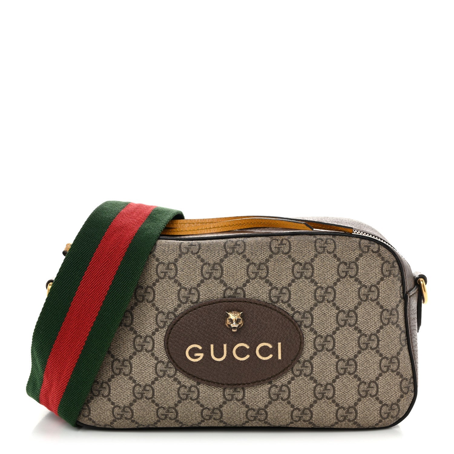 GG Supreme Monogram Web Neo Vintage Shoulder Bag Beige New Acero Crop