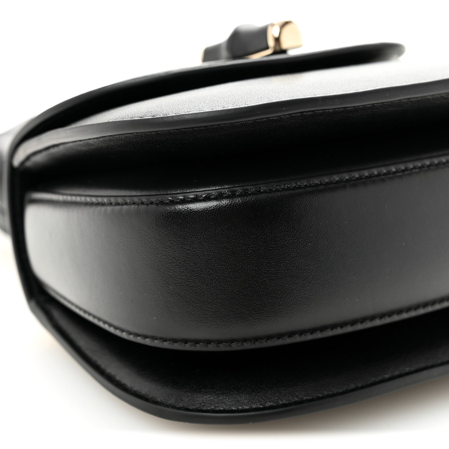 Boarded Dyana Lux Calfskin Mini Bamboo 1947 Top Handle Bag Black