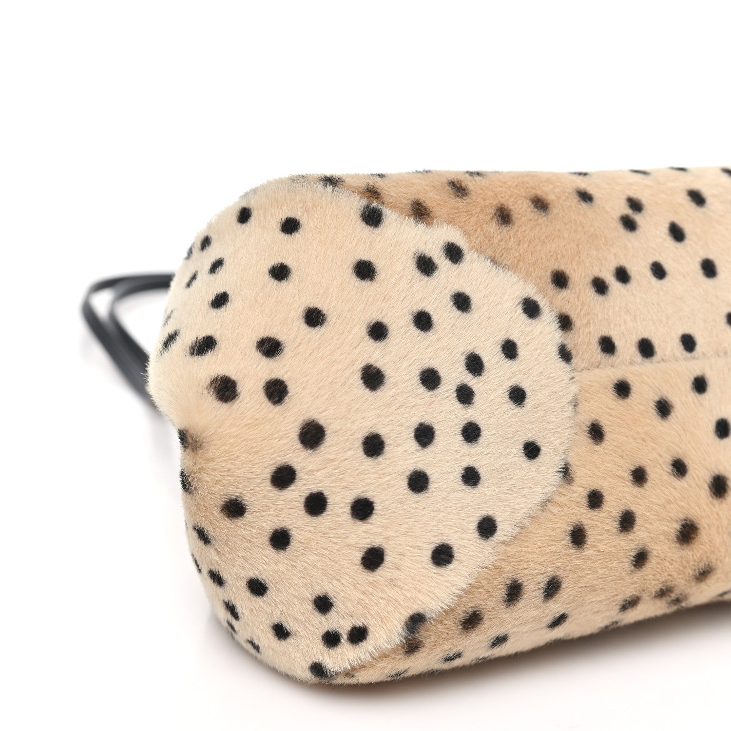 Pony Hair Cheetah Print Pretty CC Clutch With Strap Light Beige Black