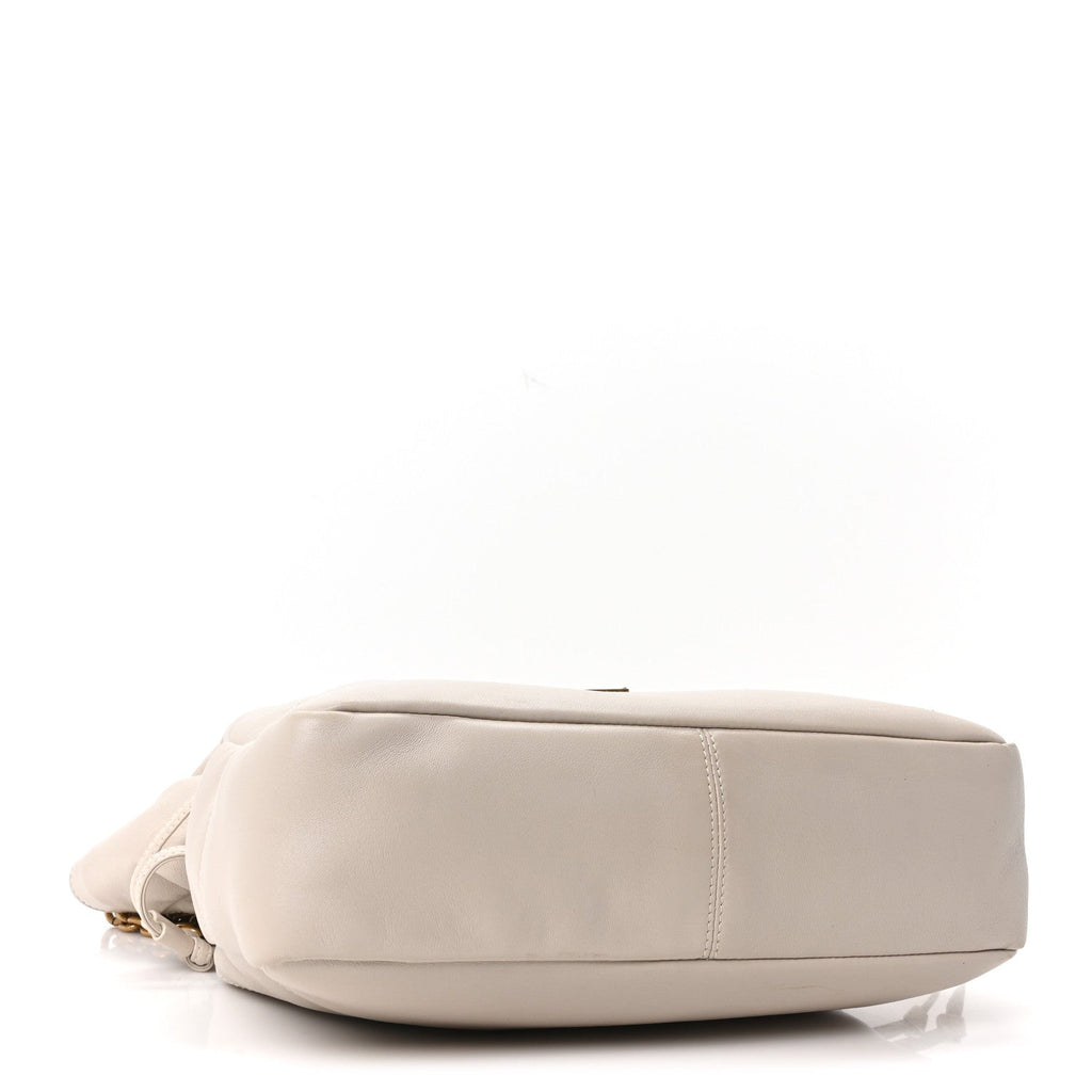 Lambskin Small Jamie Shopping Tote Creme Soft