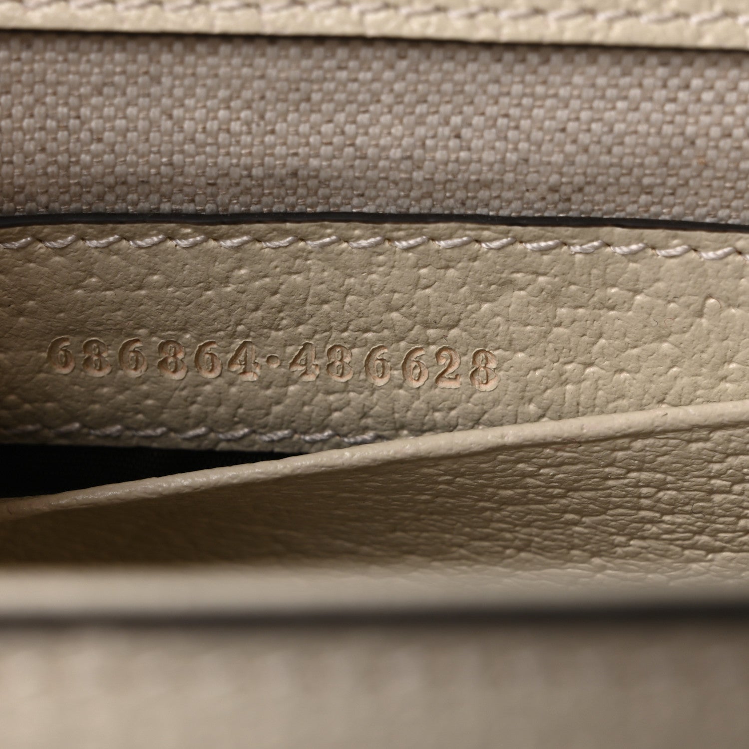 Monogram Jumbo GG Textured Dollar Calfskin Web Small Bamboo 1947 Top Handle Bag Off White